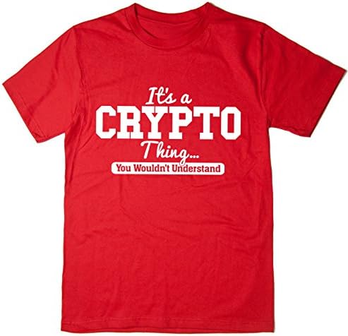 Rocket Fuel 'It's A Crypto Thing' Mens Funny Printed T-Shirt - Red - XL