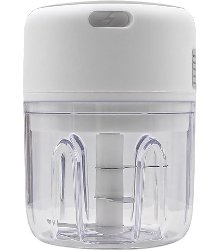 Mini-hakmolen, elektrisch, draagbaar, oplaadbaar via USB, 250 ml, voor het hakken van