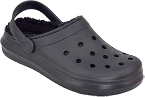 Chums Men's Wide Fit Fleece Lined Clog Lightweight Waterproof Thermal Clogs