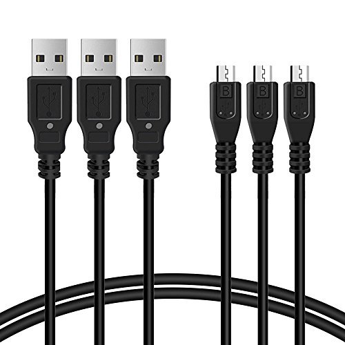 iXCC 3 Feet Micro USB to USB 2.0 Cable, A Male to Micro B Charge and Sync Cord for Android/Samsung/Windows/MP3/Camera and Other Device, 3 Pack