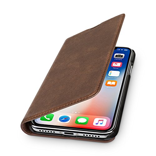 WIIUKA Echt Ledertasche - TRAVEL Nature - für Apple iPhone X und XS -DEUTSCHES Leder- Vintage Braun, kabelloses Laden Qi, mit Kartenfach extra Dünn Tasche Premium Design Leder Hülle Case WIIUKA Echt Ledertasche - TRAVEL Nature - für Apple iPhone X und XS -DEUTSCHES Leder- Vintage Braun, kabelloses Laden Qi, mit Kartenfach extra Dünn Tasche Premium Design Leder Hülle Case