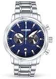 Amber Time Herren Armbanduhr Chronograph Quarz Edelstahl Band 50 m atl160810–03BL