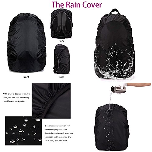 FreeBiz Sto  fest 60L Wasserdicht 18 4 Zoll Notebooktasche Laptop R  cksack Passend f  r bis zu 18 Zoll Gaming Laptops f  r Dell  Asus  MSI  Schwarz  