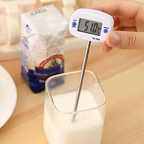 Demiawaking Digital Haushaltsthermometer, Küchenthermometer, Grillthermometer, große Anzeige, 150mm Edelstahl Sonde Thermometer mit Schutzhülle für Kochen£¬Fleisch, Grill, BBQ, Milch, Candy und Baby Ernährung - 2