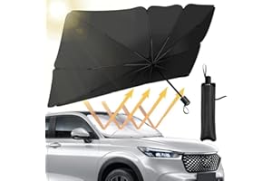 BLARIE Parasol Coche Delantero Paraguas Parasol Delantero Coche Sombrilla Parasol Tapa Sol Coche Parasol Paraguas Coche Delantero Protector Solar Coche Delantera (S (125x65 cm))