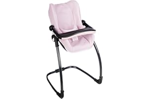 Smoby - Maxi-COSI - Siège et Chaise Haute Rose - pour Poupons Jusqu'à 42 cms - Jouet d'Imitation - Tablette, Balancelle, Siège Auto - A Partir de 3 Ans - Fabrication Espagnole