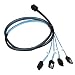 Produktbild WEONE Mini 1M Blau SAS SFF-8643-4 SATA Fan Out Kabel 7P