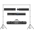 Neewer® Background Stand Support System 2.6M x 3M/8.5ft x 10ft Kit with Carrying Case for Muslins Backdrops,Paper and Canvas
