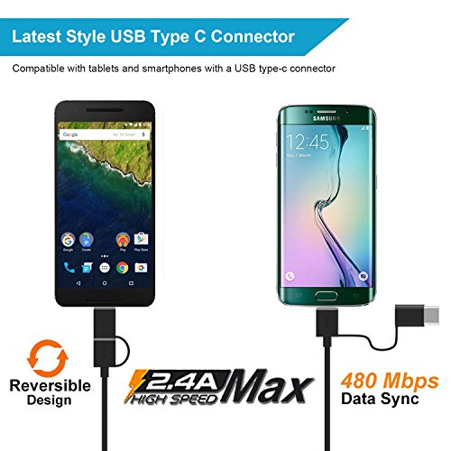  Lot de 2  iVoler Extra Mini Chargeur USB Secteur 12W 2 4A avec 2 en 1 C  ble Micro USB   Type C  1m   Universel Secteur Mural pour Samsung Galaxy S9   S9    S8   S8    S7   S7 Edge   S6 Edge S6 Edge   iPhone  Huawei  ASUS  LG  Wiko  Motorola  LE PLUS COURT ET PETIT USB Adaptateur Secteur USB avec Technologie de Charge Qsmart pour Apple iPhone  iPad  Android smartphone  Tablette  Batteries Externes etc  - Noir