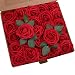 Produktbild ShenHO Künstliche Rosen – 50 Stück große PE-Schaumrose, künstliche Blumenköpfe für DIY Hochzeit Blumensträuße Tafelaufsätze Braut Dusche Party Zuhause Dekoration (Wine red, 25pcs)