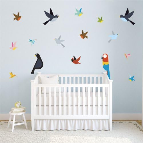 Supertogether Colourful Birds Childrens Wall Stickers Kids Bedroom Planes Playroom Nursery