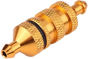 Dilwe RC Car Oil Fuel Filter, Alloy Aluminum RC Oil Nitro Fuel Filter Compatible with 1/8 1/10 Scale RC Model Car(Gold) Model Car Accessories