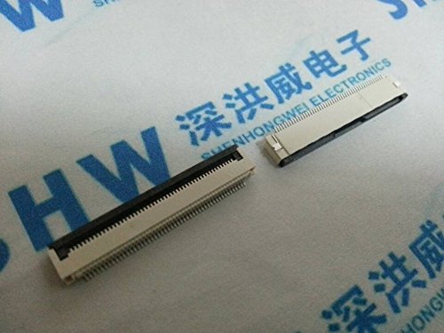 Generic 20Pcs FPC FFC 0.5mm Pitch 50Pin Flip Type Ribbon Flat Connector Bottom Contact