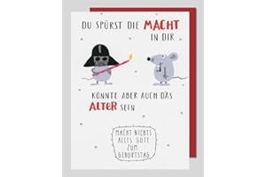 Michel Verlag Glückwunschkarte Geburtstagskarte DU SPÜRST DIE MACHT IN DIR… lustige Klappkarte für jeden Star Wars-Fan! Ausgefallene Comic Birthday Card. Inkl. Umschlag. 12x17cm, Made in Germany!