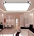 Produktbild ETiME® LED Deckenleuchte 12W Kaltweiss Deckenlampe Modern Wohnzimmer Lampe Schlafzimmer Küche Panel Leuchte Silber (30x30cm 12W Kaltweiß)