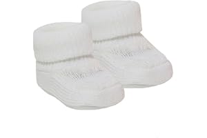 Soft Touch Royal Icon Newborn Baby Booties Baby Boys Girls Knitted Booties 1 Pair Plain Bootees NB-3 Months 1118