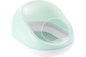 Ysvnlmjy Baignoire Transparente pour Hamster, Chinchilla et Petit Animal Domestique - Bac de Bain et Cachette pour Animaux de Compagnie