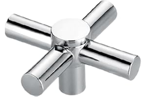 Milageto Tap Handles - Cross-Arm Faucet Knobs Replacement - Zinc Alloy for Kitchen & Bathroom Sink