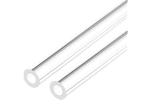 Recogwood 2 Tubi in Acrilico Trasparente, Rigidi, Rotondi, Diametro Interno 4 mm, Esterno 8 mm, Lunghezza 305 mm, per Lampade, Lanterne e Sistema di Raffreddamento ad Acqua