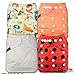 LittleBloom, Reusable Pocket Cloth Nappy, Fastener: Popper, Set of 4