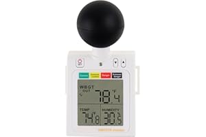 DANOPLUS WBGT + HI Calore Indice Checker Calore Fatica Meter Bagnato Lampadina Globo Temperatura Umidità Indossabile Tester