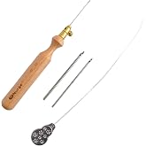 Nurge Premium Kalite Delge&ccedil; İğne Seti, 1,2 mm - 1,6 mm - 2,2 mm Metal Borular ve Ahşap Saplı Zımba İğne Kitleri, Yetişkinler 