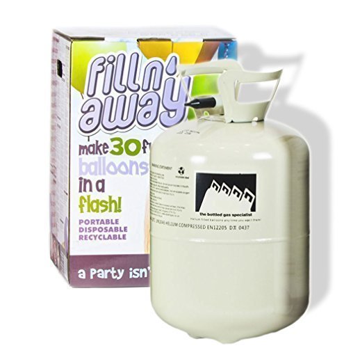 Helium Ballongas XXL 240 Liter Einwegflasche für Ballons aus Latex oder Folienballons. Versand von Haus der Herzen