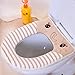 Produktbild Hagyh Summer Toilet Seat Cushion, Seat Cushion, Cushion, Thickened Waterproof Zipper Type Universal Toilet Ring Household Coral Pile,Like No Ear - Caffeine Zipper