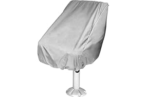 VOBOR Funda para Asiento de Barco, 56 X 61 X 64 cm, Tela Oxford, ProteccióN Uv, Resistente a la Intemperie, Impermeable, Resistente al Polvo, con Cuerda Ajustable, Adecuada para la MayoríA de Asientos