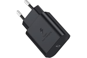 LIANSUM Port USB Type C 25W USB C Bloc Chargeur Rapide pour Samsung S24/S23/ S22 /S21 /S21 Ultra 5g / S20 Ultra/ S20 /S20+ / S10 /S9 / S8/ A71 / A52 /A51/ A32/ A31/A16/A55/A54 5G, EP-TA800N Chargeur