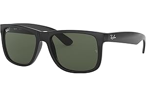 Ray-Ban - Justin Wayfarer Lunettes de Soleil - Noir (Black/Green) - 54 mm