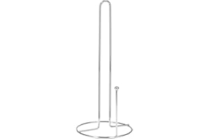 ORYX Portarrollos Papel Cocina Vertical, Cromado, 13x29 cm.