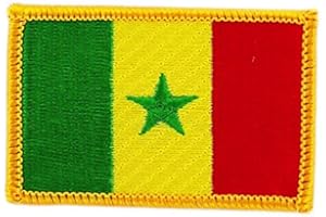 AKACHAFACTORY Patch écusson brodé drapeau senegal senegalais thermocollant insigne backpack