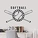 Produktbild Mrhxly Softball Bat Game Sport Logo Vinyl Wandaufkleber Aufkleber Wohnkultur Wohnzimmer Diy Kunst Wandbild Tapete 43 * 74 Cm