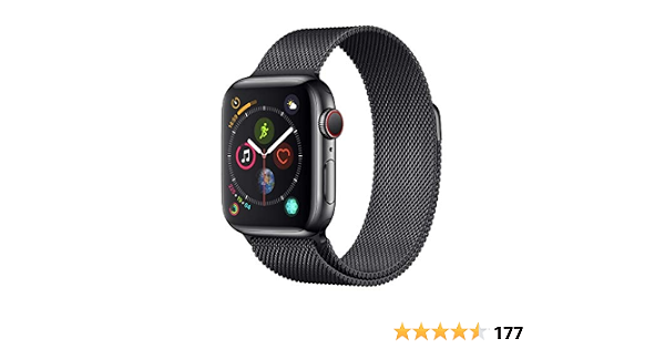 Apple Watch Series 4 GPS + Cellular, 40mm Edelstahlgehäuse mit Space Black  Milanaise Armband : Amazon.de: Elektronik \u0026 Foto