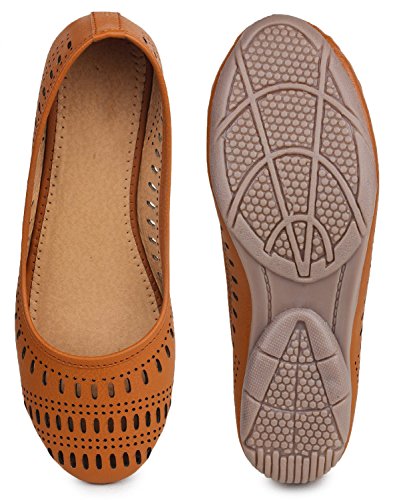Thari Choice Woman Faux Leather Belly Shoe (Ind/Uk-3 (Eu-36), Tan).............