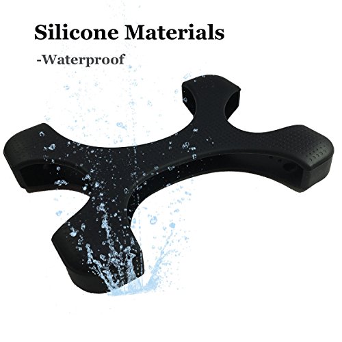 GLOTRENDS X-Form Stoßfest Festplatte HDD Silikon Case Cover Schutzfolie für Seagate Backup Plus Externe Festplatte, Toshiba Canvio Basics, Canvio Slim II Tragbare 6,3 cm externen Festplatte (Schwarz) - 2