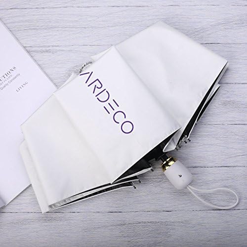 THUNFER Umbrella Parasols Automatically A Key Switch Sunscreen UV Windproof Girls,White