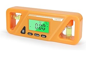 AKIN Digital Spirit Level - 4 * 90°/ 2 * 180° Protractor Angle Finder Ruler With Backlit LCD, 2 Measuring Modes, Inclinometer Measuring Tools