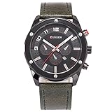 SJXIN Stilvolle Uhr 8204 Männer Wasserdicht Kalender Quarzuhr Große Zifferblatt Casual Business Watch Modeuhren (Color : 2)