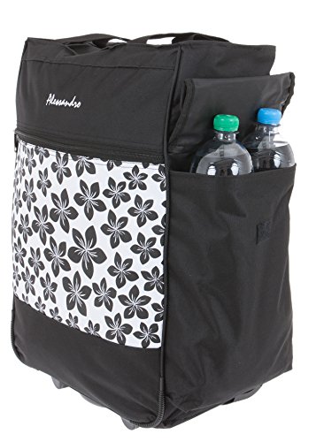 ALESSANDRO Einkaufsroller EInkaufsroller Shoppingtrolley Einkaufstrolley (FLOWER WHITE) - 5