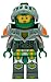 Produktbild LEGO Nexo Knights 9009426 Aaron Kinder-Wecker mit Minifigur und Hintergrundbeleuchtung , grün/grau , Kunststoff , 24 cm hoch , LCD-Display , Junge/ Mädchen , offiziell