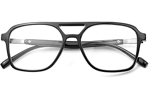 SKYWAY Retro Pilot Blaulichtbrille für Damen Herren,Klassische 70er Jahre Vintage Blue Light Glasses Quadratische Blaulichtfilter Brille Computerbrille Brille ohne Sehstärke,Gegen Augenbelastung