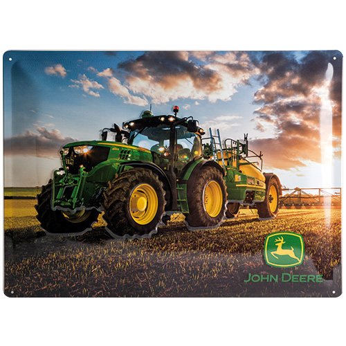 Nostalgic-Art 23190 John Deere Photo Modell 6150 R, Blechschild, 30 x 40 cm