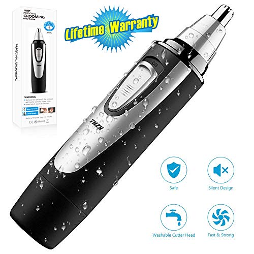 Recortador de Nariz Eléctrico, THZY Sin ruido Hojas de Acero Inoxidable Cuchilla de 360° Rotación, Afeitadora para La Nariz, El Oído y El Pelo Facial, para Hombres y Mujeres.