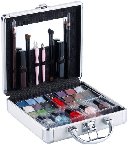 Sichler Beauty Profi-Kosmetikkoffer mit fünf Schminksets (38 Teile)