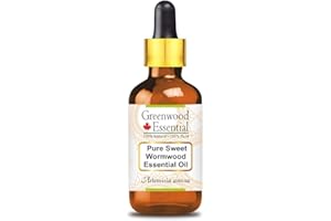 Greenwood Essential Czysta Słodka Piołun Olejek Eteryczny (Artemisia annua) ze szklanym zakraplaczem 100% Natural Therapeutic Grade Parowa destylowana do higieny osobistej 30ml (1 oz)