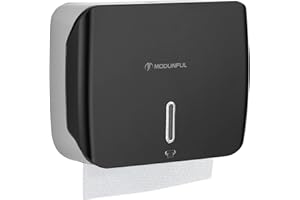 ‎MODUNFUL modunful Papierhandtuchspender Wandmontage, Handtuchspender für Papierhandtücher Ohne Bohren, M/V/Z-Fold Papierhandtücher Spender, Papierspender Wasserdicht für Bad Büro Küche, Schwarz