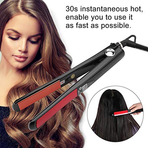Mini Hair Straighteners Adjustable Temperature Flat Titanium Heating Plate Salon Style Tool for Instant Hair Styling for Straight Hair and Curly Hair Red Black UK Mini Hair Straighteners Adjustable Temperature Flat Titanium Heating Plate Salon Style Tool for Instant Hair Styling for Straight Hair and Curly Hair Red Black UK