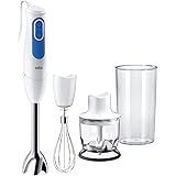 Braun MultiQuick 3 Minipimer MQ3025 Spaghetti, Frullatore ad Immersione, Dotato di minitritatutto da 350ml, frusta a filo in 